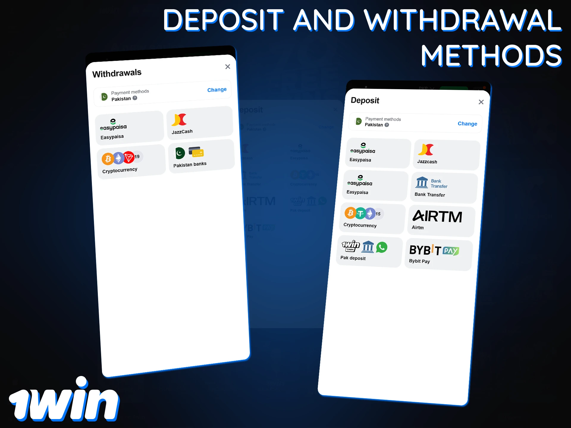 The 1Win app offers fast and secure payment methods.