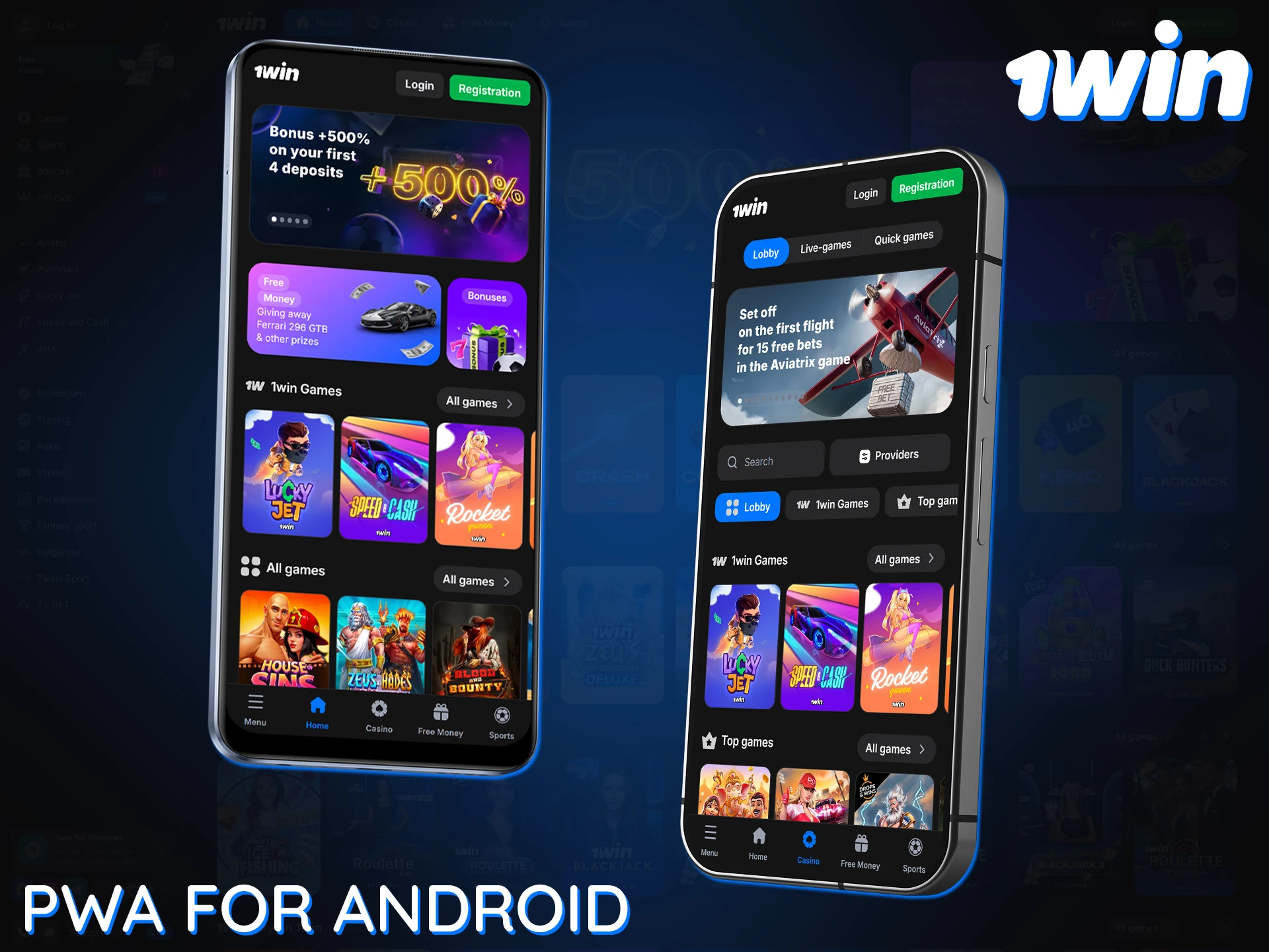 Use PWA 1Win on your Android device without downloading.
